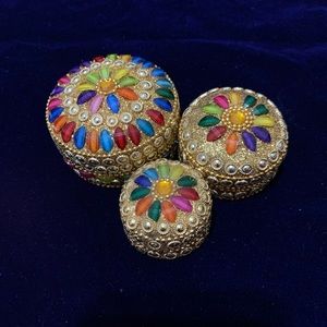 3 small Antique jewelry holder